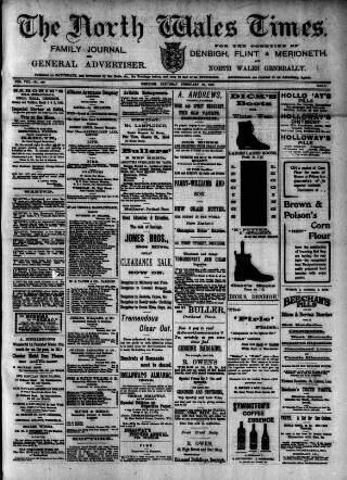 cover page of North Wales Times published on February 28, 1903