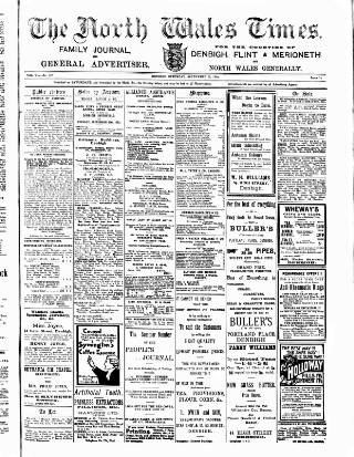 cover page of North Wales Times published on September 18, 1909