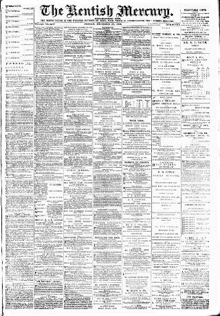 cover page of Kentish Mercury published on December 30, 1892