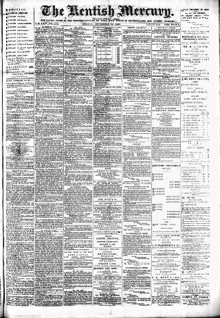 cover page of Kentish Mercury published on September 18, 1896
