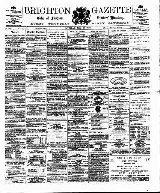 cover page of Brighton Gazette published on May 29, 1880