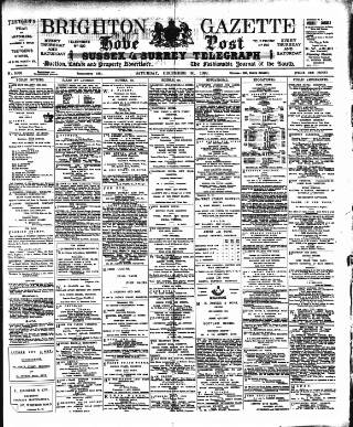 cover page of Brighton Gazette published on December 30, 1899