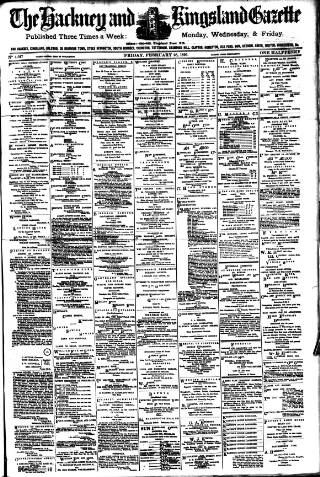 cover page of Hackney and Kingsland Gazette published on February 28, 1896