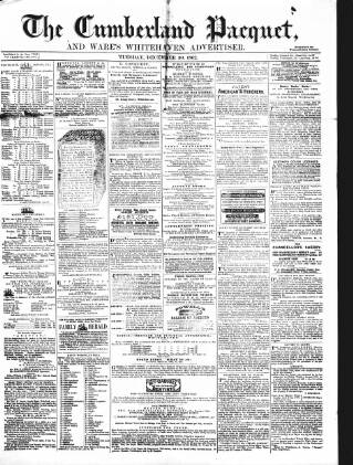 cover page of Cumberland Pacquet and Ware's Whitehaven Advertiser published on December 30, 1862