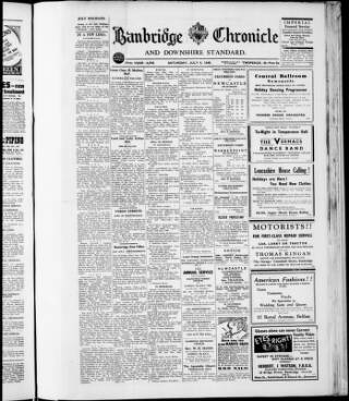 cover page of Banbridge Chronicle published on July 6, 1946