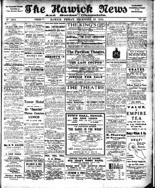 cover page of Hawick News and Border Chronicle published on December 30, 1932