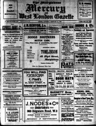 cover page of Marylebone Mercury published on February 28, 1925
