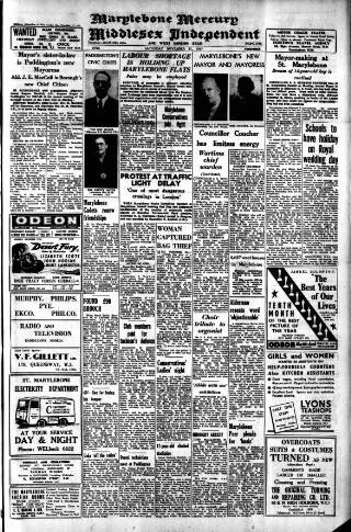 cover page of Marylebone Mercury published on November 15, 1947