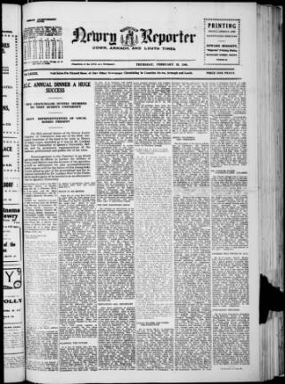 cover page of Newry Reporter published on February 28, 1946