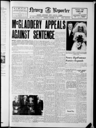 cover page of Newry Reporter published on November 30, 1961