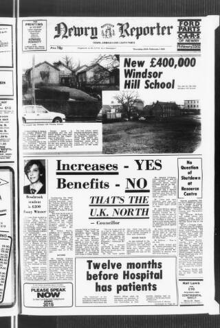 cover page of Newry Reporter published on February 28, 1980