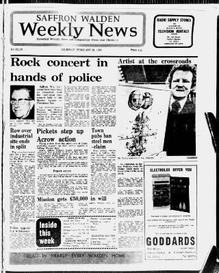 cover page of Saffron Walden Weekly News published on February 28, 1980