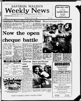 cover page of Saffron Walden Weekly News published on May 29, 1980