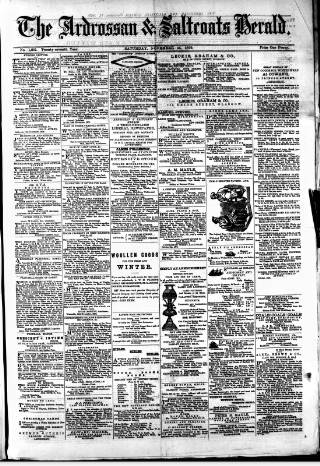 cover page of Ardrossan and Saltcoats Herald published on November 15, 1879