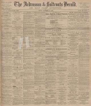 cover page of Ardrossan and Saltcoats Herald published on September 18, 1896
