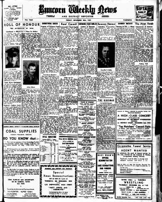 cover page of Runcorn Weekly News published on November 30, 1945