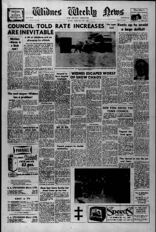 cover page of Widnes Weekly News and District Reporter published on February 28, 1958