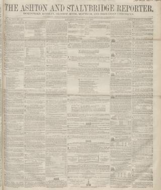 cover page of Ashton Reporter published on September 18, 1858