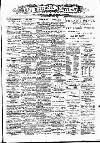 cover page of Greenock Advertiser published on February 28, 1882