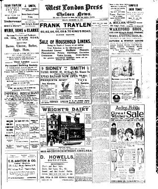 cover page of Chelsea News and General Advertiser published on December 30, 1921