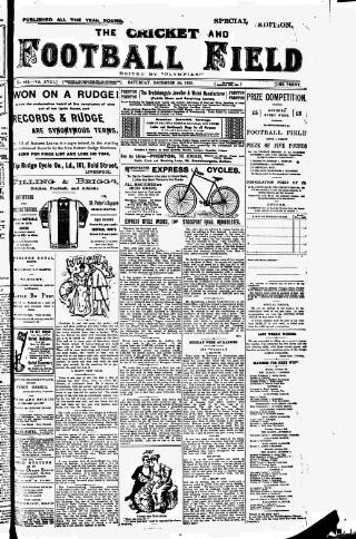 cover page of Cricket and Football Field published on December 30, 1893