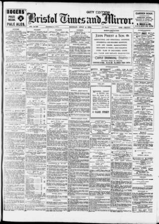cover page of Bristol Times and Mirror published on July 6, 1914