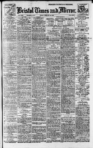 cover page of Bristol Times and Mirror published on February 28, 1919