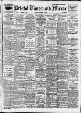 cover page of Bristol Times and Mirror published on December 30, 1919