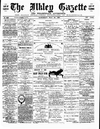cover page of Ilkley Gazette and Wharfedale Advertiser published on May 30, 1891