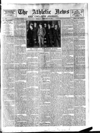 cover page of Athletic News published on February 28, 1910