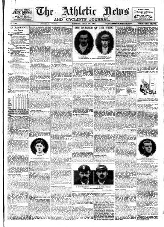 cover page of Athletic News published on May 29, 1911