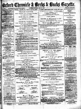 cover page of Oxford Chronicle and Reading Gazette published on May 29, 1875