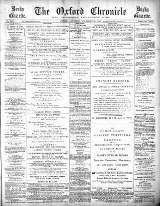 cover page of Oxford Chronicle and Reading Gazette published on November 30, 1889