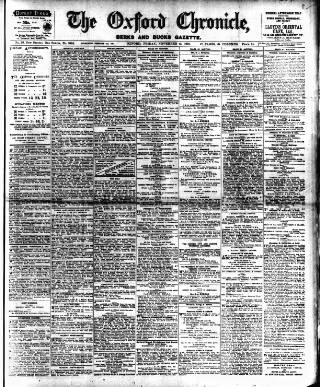 cover page of Oxford Chronicle and Reading Gazette published on November 15, 1901