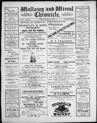 cover page of Wallasey and Wirral Chronicle published on May 17, 1893