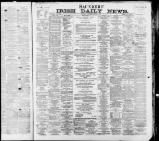 cover page of Saunders's News-Letter published on July 6, 1878