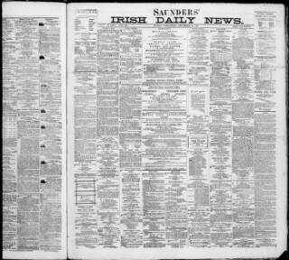 cover page of Saunders's News-Letter published on September 18, 1878
