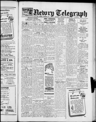 cover page of Newry Telegraph published on February 28, 1948