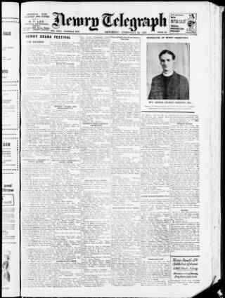 cover page of Newry Telegraph published on February 28, 1953