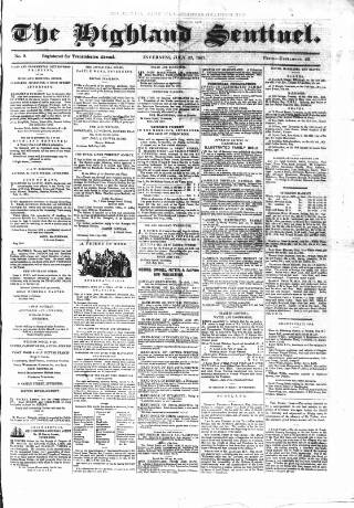 cover page of Highland Sentinel published on July 27, 1861