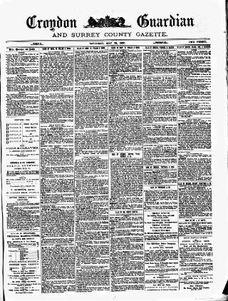 cover page of Croydon Guardian and Surrey County Gazette published on May 29, 1880