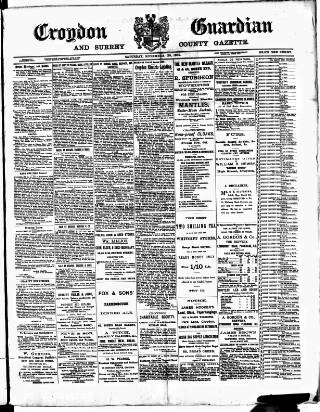 cover page of Croydon Guardian and Surrey County Gazette published on November 30, 1889
