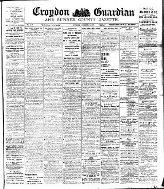 cover page of Croydon Guardian and Surrey County Gazette published on September 18, 1909