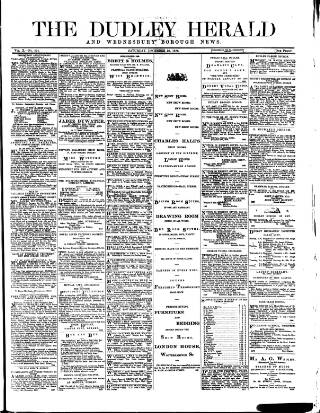 cover page of Dudley Herald published on December 30, 1876