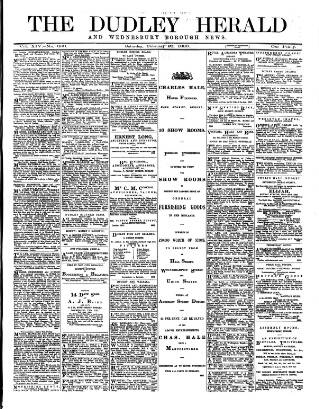 cover page of Dudley Herald published on February 28, 1880