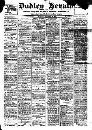 cover page of Dudley Herald published on November 26, 1898