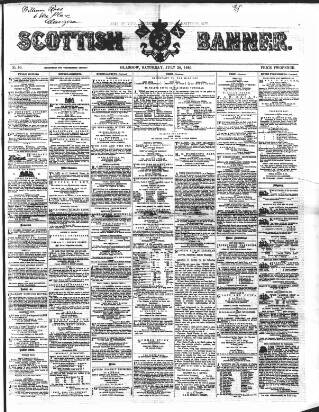 cover page of Scottish Banner published on July 28, 1860