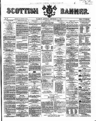cover page of Scottish Banner published on September 15, 1860