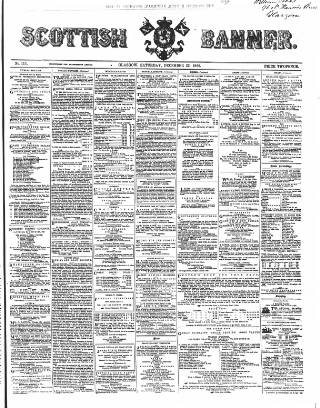 cover page of Scottish Banner published on December 22, 1860