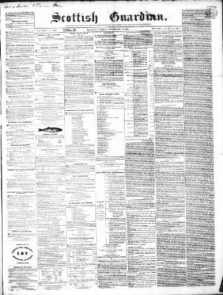 cover page of Scottish Guardian (Glasgow) published on September 18, 1855